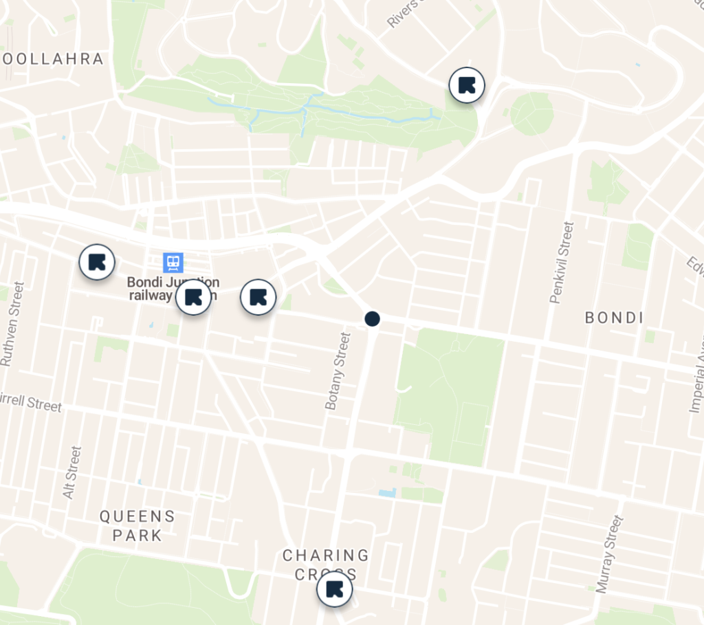 bondi junction luggage storage map