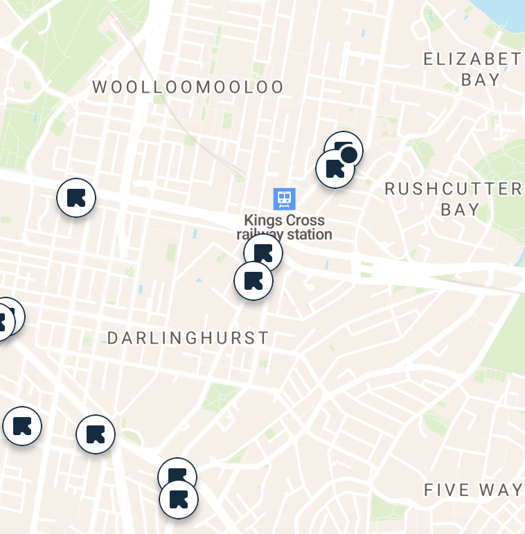 Sydney kings cross luggage storage map