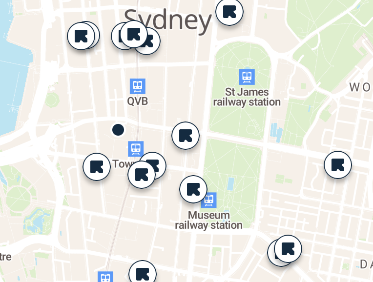 town hall luggage storage map